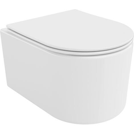 Mexen Sofia WC-Schüssel Rimless mit Soft-Close Slim Sitz, Duroplast, weiß glänzend - 30540400 (1/5)
