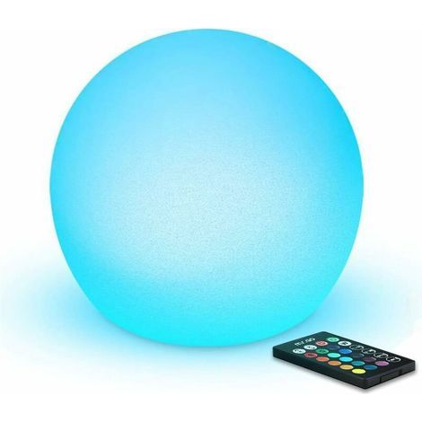 20 cm große, leuchtende LED-Kugellampe mit Fernbedienung und 16 dimmbaren RGB-Farben, stimmungsvolles Licht mit Farbwechsel, wiederaufladbare LED-Nachttischlampe für Kinder und Erwachsene (1/5)