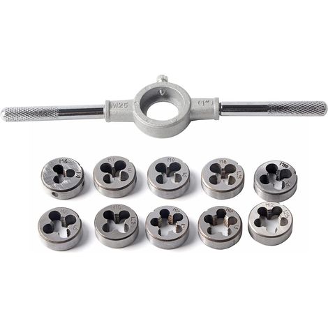 Jeu taraud/filière 11 pièces 60HRC, pour CNC et usage manuel (1/5)