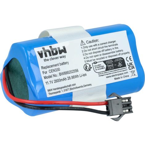 vhbw batteria sostituisce Cecotec CONG0001 per aspirapolvere home cleaner (2600mAh, 10,8V, Li-Ion)