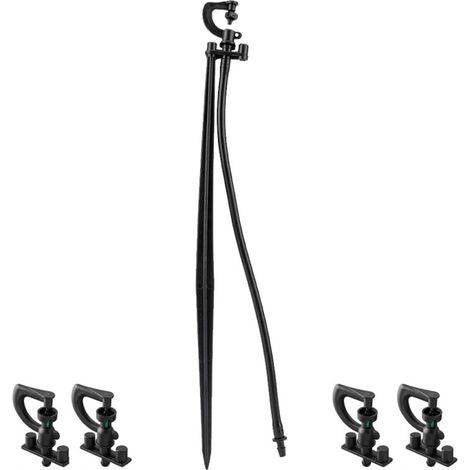 10 Stück Mikrosprinkler 360º für Bewässerung, Reichweite 2-2,5m mit 40cm Spike