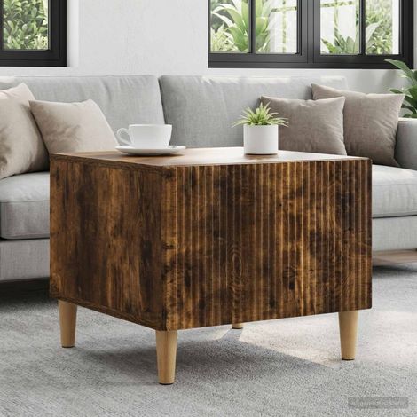 Tavolino da salotto con cassetto Rovere Fumo 49 x 50 x 40 cm vidaXL (1/5)