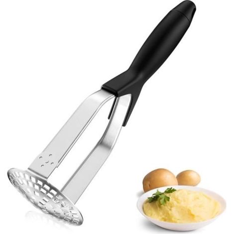 Presse-Purée - Professionnel - Acier Inoxydable - Poignée Antidérapante - Pliable - Facile à Nettoyer (1/4)