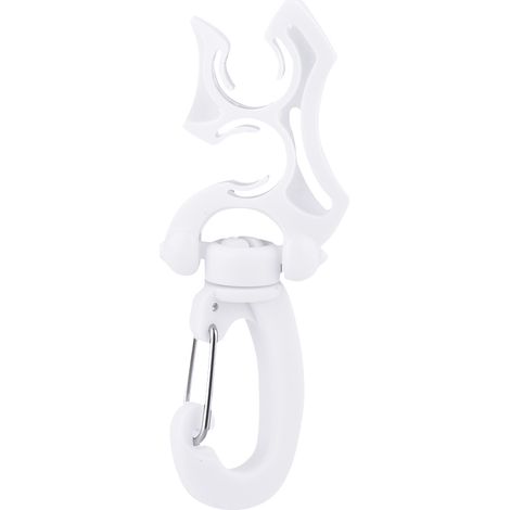 Doppelter Tauchreglerhalter mit Clip und Schlaufe für Tarierweste und Schnorchelausrüstung (Weiß) (1/5)