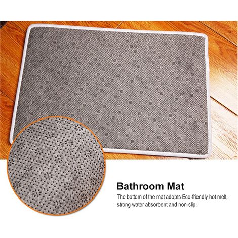 Tapis de salle de bain/cuisine antidérapant et absorbant l'eau, imprimé vintage (5 unités) (1/5)