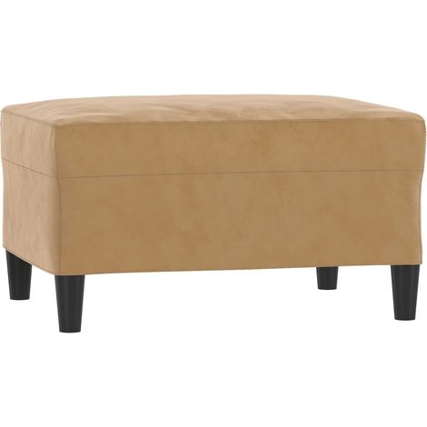 Repose-pied Marron 70x55x41 cm Velours CFW301905 (1/5)