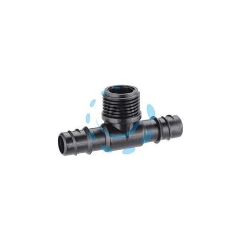 RACCORDO PER MICROIRRIGAZIONE TUBO 1/2" A 3 VIE M 1/2" IN BL. 91072