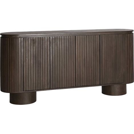 Buffet Kolga élégant en bois art déco - Marron chocolat élégant et profond (1/5)