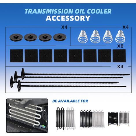 Pièces de radiateur de ventilateur de climatisation pour modification automobile, pièces de refroidisseur d'huile de refroidissement, kit de colliers de serrage pour condenseur (1/4)