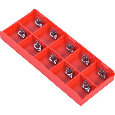 Satz mit 10 Hartmetall-Wendeschneidplatten für CNC-Drehmaschinen, mit Koffer DCGT070204-AK (1/5)