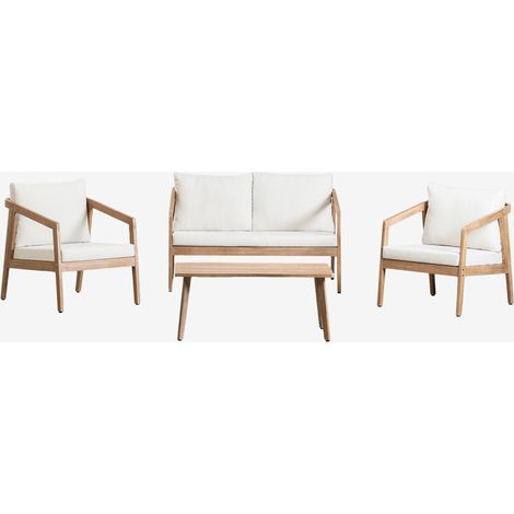 Conjunto de salón en madera de acacia Kaela SKLUM             