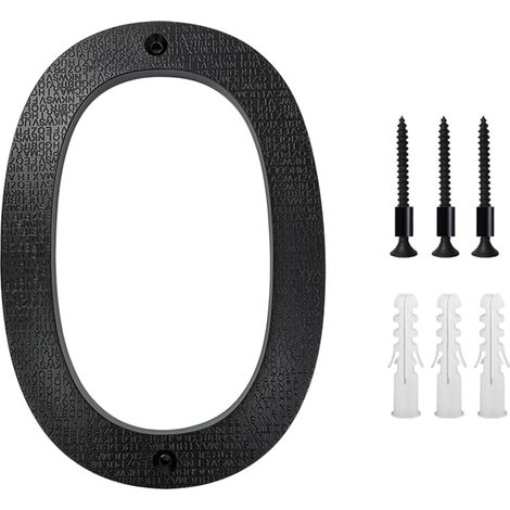 Chiffres Adresse Extérieur - 12.5 cm - En ABS Noir Mat - Pour Jardin Boîte Aux Lettres Façade Maison - Lot de 1 (1/5)