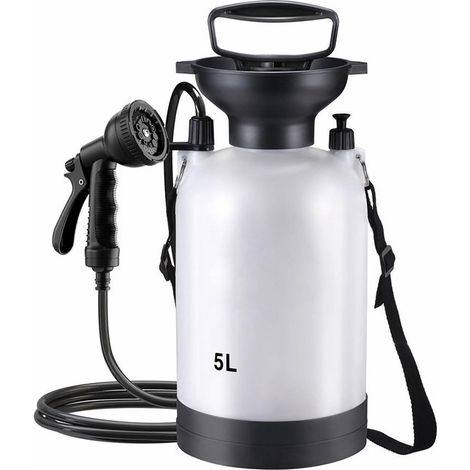 Dusche – Camping-Duschbeutel – Außendusche – Tragbare 5-Liter-Druckdusche mit manuellem Wassersprüher – Kompakte Außendusche für Camping und Wandern (1/5)