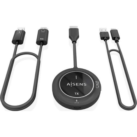 Adaptateur/transmetteur de hdmi vidéo sans fil aisens aswl-h2k30m002-bk