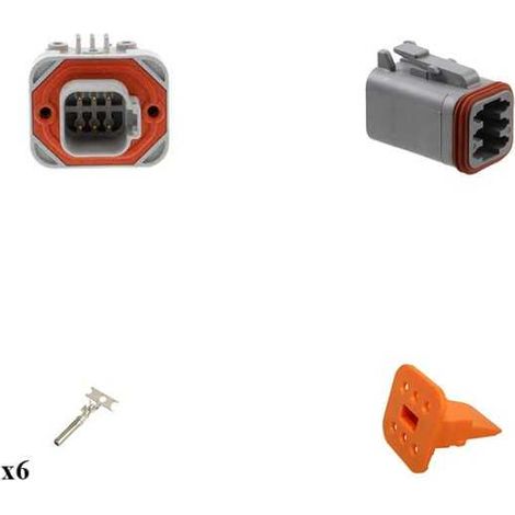 Kit Connecteur DT13 series femelle 6 Voies PCB G003