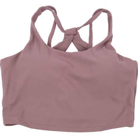 Lot de 2 soutiens-gorge de sport à dos croisé pour femme, fitness yoga, violet et gris, taille M (1/5)
