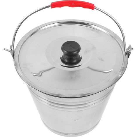 pratique en acier inoxydable avec couvercle capacité de 7 L (1/5)