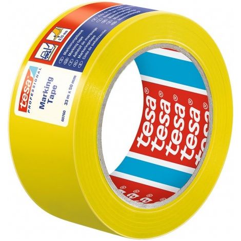 Cinta De Señalización Adhesiva 33mX50mm Amarillo Tesa (1/10)