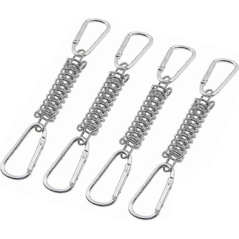Kit de fixation pour auvent (4 pièces) : ressort de tension, boucle à ressort en alliage, kit de fixation robuste pour voile d'ombrage. (1/4)