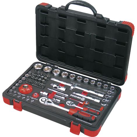 Dogher 500-025 MALETIN MIXTO VASOS HEX 1/4&1/2 76PZAS