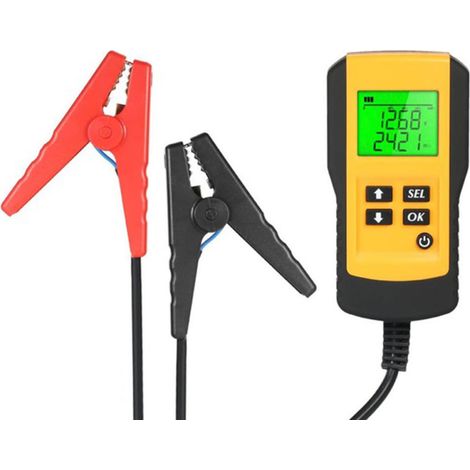 Batterietester mit Anzeige von Spannung, Innenwiderstand, Ah-Kapazität und 12V-Autobatterie (1/5)