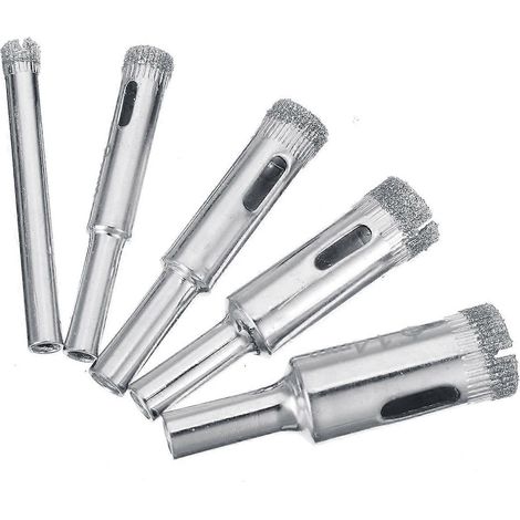 Kit de 30 forets diamantés de 8 à 50 mm pour carrelage, marbre, pierre, porcelaine, granit, brique et pierre.