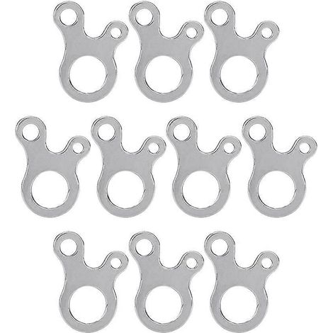 202410PCS Boucle de nouage rapide multi-usages en acier inoxydable à 3 trous pour extérieur