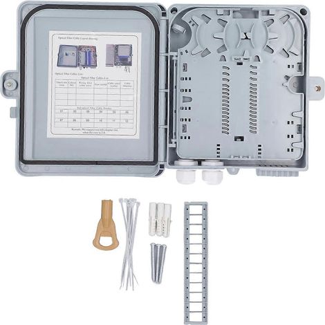 Glasfaserverteilerkasten, 12-adrig, wasserdicht, Glasfaser-Splitterbox für SC FC PLC