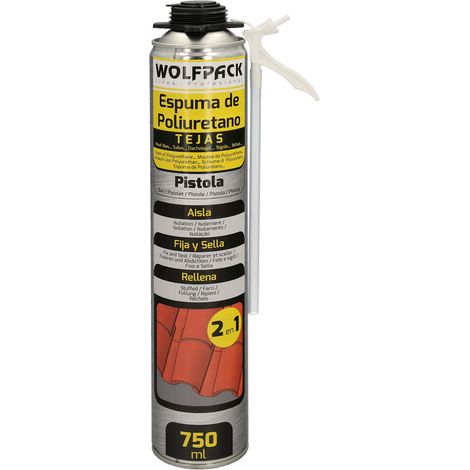 Schiuma poliuretanica wolfpack 750 ml impermeabile resistente chimico