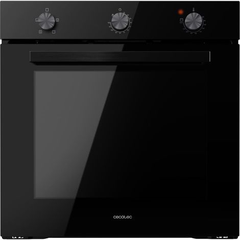 Cecotec Horno Integrable Convencional Bolero Hexa C136000 Glass Black Time A. 2800W, 77L, Bajo Consumo, Temporizador, 4 Funciones, Steam Assist, Steam EasyClean, Cooling Fan, Triple Glass, Luz (1/3)