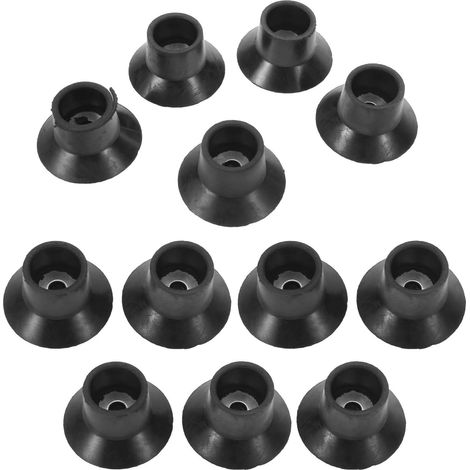 Juego de 12 almohadillas protectoras de goma antideslizantes para patas de trampolín, aptas para uso en interiores y exteriores, 4,84,83 cm (1/5)