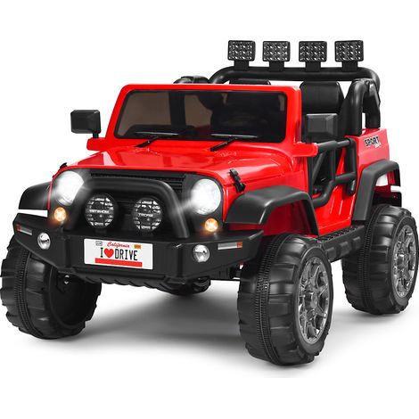 Auto elettrica 123 x 80 x 80 cm 2 posti telecomando 2.4G musica luci LED PP rosso 200017869