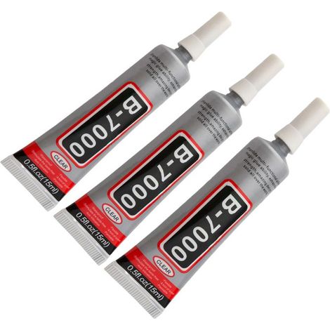 Colle adhésive - JUANIO - B7000 - 15 ml - Transparent - Extra forte et flexible (1/5)