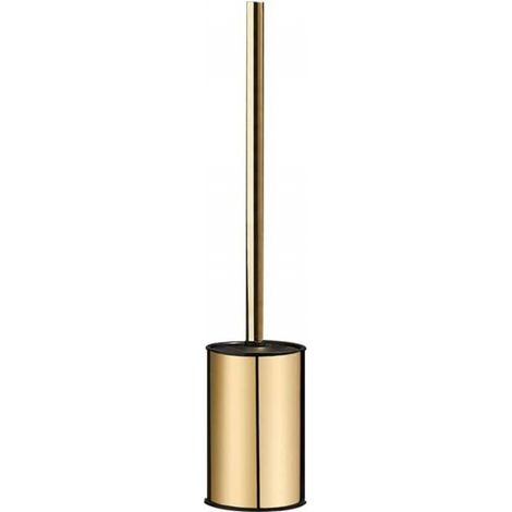 Brosse WC murale dorée en acier inoxydable 304 rond pour salle de bain (doré) (1/5)