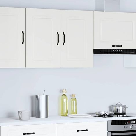 Armoire murale de cuisine Kalmar-Meuble de cuisine murale-Meuble suspendu de rangement blanc bois d'ingénierie 478612 (1/5)