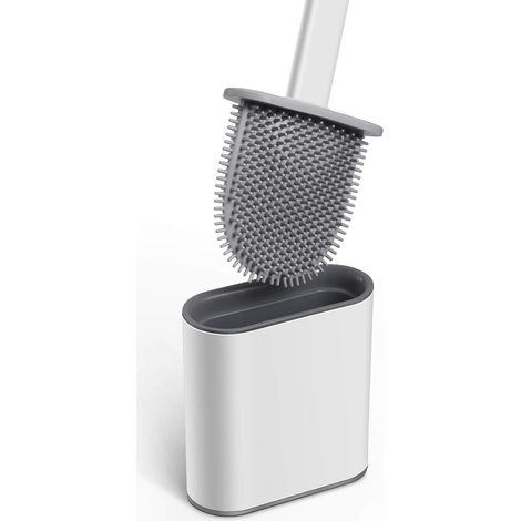 Brosse Toilette - Silicone TPR PP - Support Suspendu Ventilé - Pour Salle De Bain - 1 Pièce (1/5)