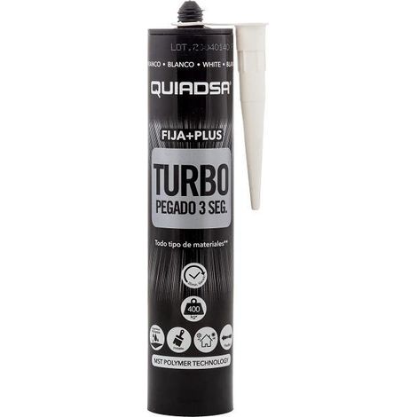 QUIADSA adhesivo turbo quiadsa negro 290ml fija+plus 3seg. 400kg/m2