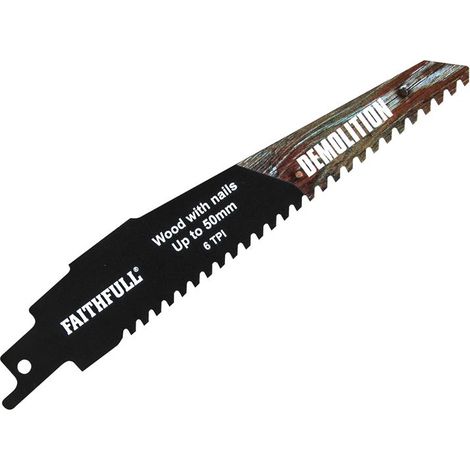 Faithfull S940HM 152mm Carbide Demolition Saw Blade 6 TPI