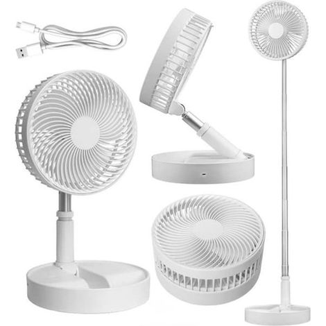 Ventilateur de bureau pliable – Ventilateur sans fil réglable – Design pliant multifonction – Ventilateur compact pour maison et bureau (1/2)