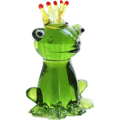 Figurine Grenouille - Sculpture En Verre Soufflé À La Main - Décoration Intérieure Bureau Maison - Lot De 1 (1/5)