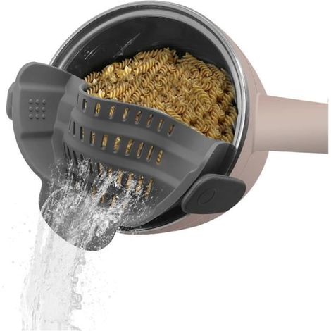 Passoire de Cuisine en Silicone,Filtre Pliable,Passoire à Clipser,Convient à Toutes les Casseroles et Poêles,Égouttoir ,yd (1/4)
