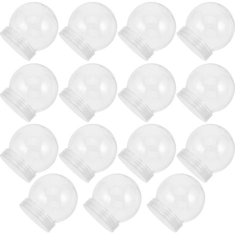 Kit de 15 Globes d'eau Transparente en Plastique avec Couvercles à Vis pour DIY, Décoration de Noël et Fêtes de Fin D'année (1/5)