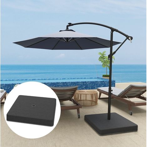 Contrapeso para sombrilla rellenable con arena 89 x 89 x 10,5 cm negro HAVRYA (1/5)