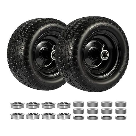 Pneus Pleins 11x6.00-5" Tondeuse À Gazon Roulements Interchangeables 3/4"/5/8"/1/2", Moyeu Réglable 6"-8", Charge 400Lbs, Tondeuses À Rotation Nulle Résidentielles Et Commerciales (1/5)