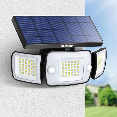Spot Solaire Extérieur LED Puissant 6000 mAh - Lumière avec Capteur de Mouvement 1200LM pour Garages et Jardins (1 (1/5)