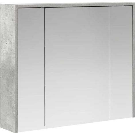 Maison Exclusive - Mobiletto per specchio da bagno Grigio cemento