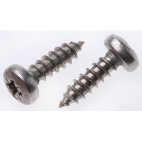 Vis autotaraudeuse RS PRO, N°4 x 9.5mm, tête Cylindrique, en Acier Inoxydable ( Prix pour Boîte de 100 ) (1/2)