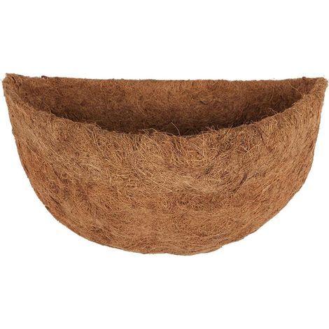 Panier Rond en Noix de Coco, Doublure en Noix de Coco pour jardinières, Pot de Fleur en Fibre de Coco de Remplacement Naturel, Panier à Fleurs Suspendu pour Balcon extérieur, décoration de,10inch (1/5)