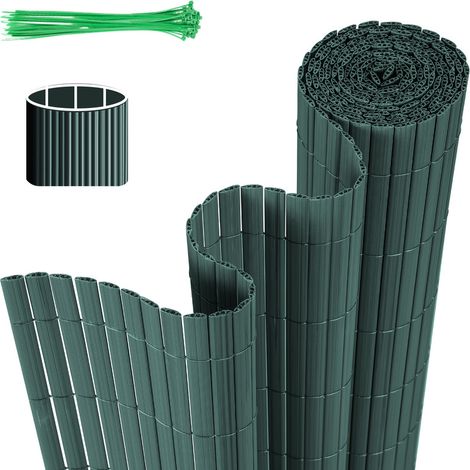 Einfeben – Canisse PVC occultant 80 x 500 cm – Brise vue résistant aux intempéries – Protection visuelle pour jardin, balcon, terrasse – Installation facile avec serre-câbles (1/5)