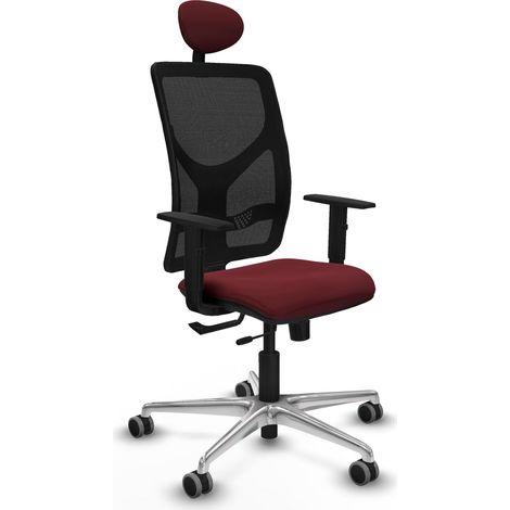 Chaise de bureau piqueras y crespo Motilla garnet aluminium (1/2)